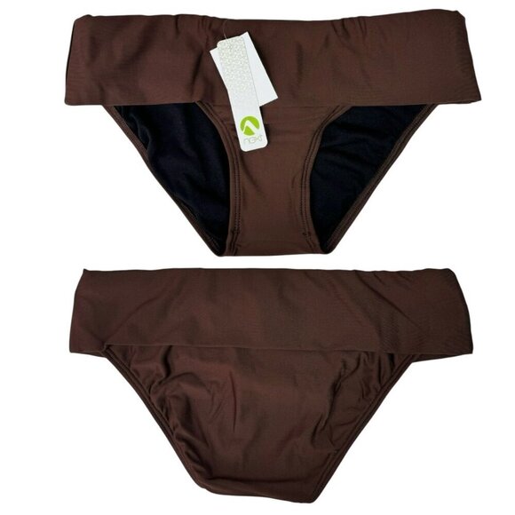 NWT Next By Athena Swim Suit Bikini Top 36D Bottom S 2PCs Brown Beach Vacation - Picture 2 of 14